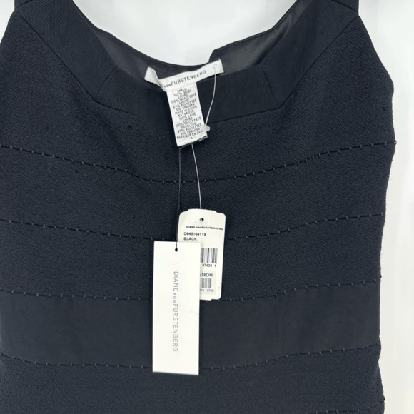 Diane Von Furstenberg Bodycone Bandage Wool Midi Dress Sz 4 Old Money Minimalist - Picture 7 of 12